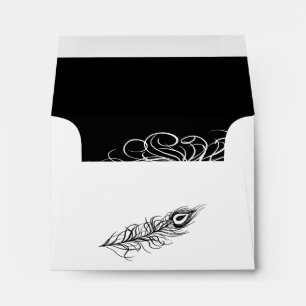 Shake your Tail Feathers RSVP Envelope (black)