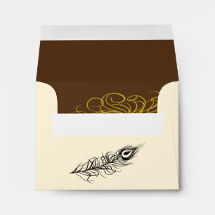 Shake your Tail Feathers RSVP Envelope (brown)