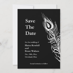 Shake your Tail Feathers Save the Date (black)