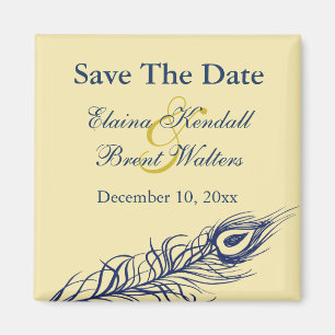 Shake your Tail Feathers Save the Date (yellow) Magnet