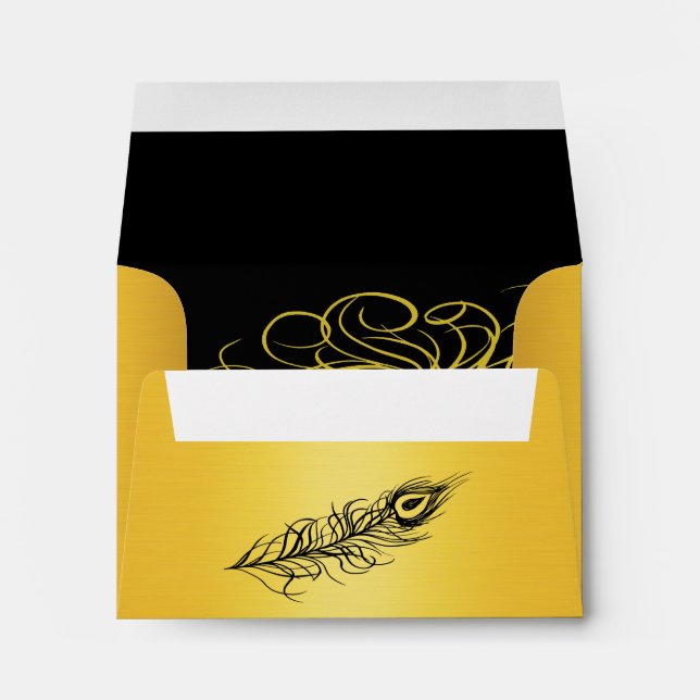Shake your Tail Feathers Small Envelope (gold) (Back (Bottom))