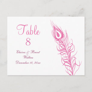Shake your Tail Feathers Table Number (fuchsia) Postcard