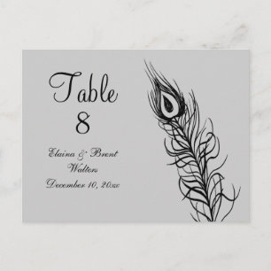 Shake your Tail Feathers Table Number (silver) Postcard