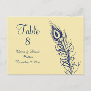 Shake your Tail Feathers Table Number (yellow) Postcard