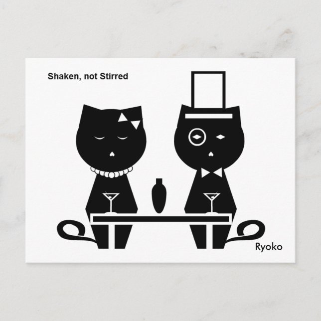 Shaken, not Stirred Postcard (Front)