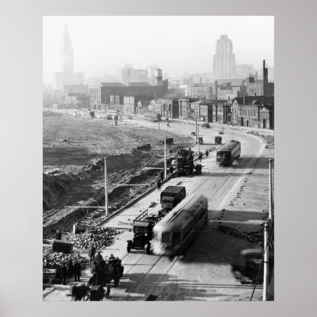 Shaker Heights Street Cars, 1927 Poster (Front)