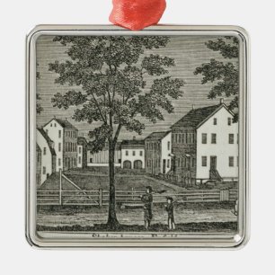 Shaker houses in Enfield Metal Ornament