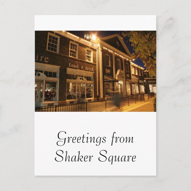 Shaker Square at Night - 1 Postcard (Front)