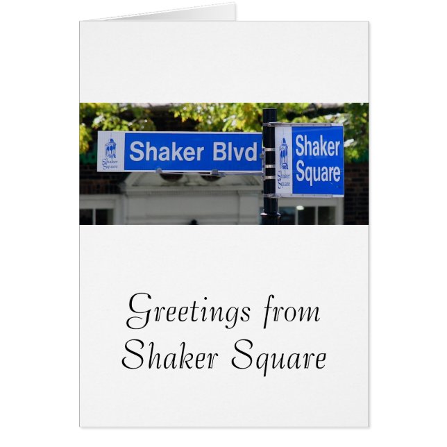 Shaker Square Sign (Front)