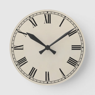 Shaker Style 01 - Antiqued Round Clock