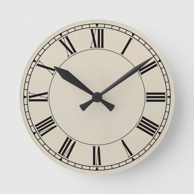 Shaker Style 02 - Antiqued Round Clock (Front)