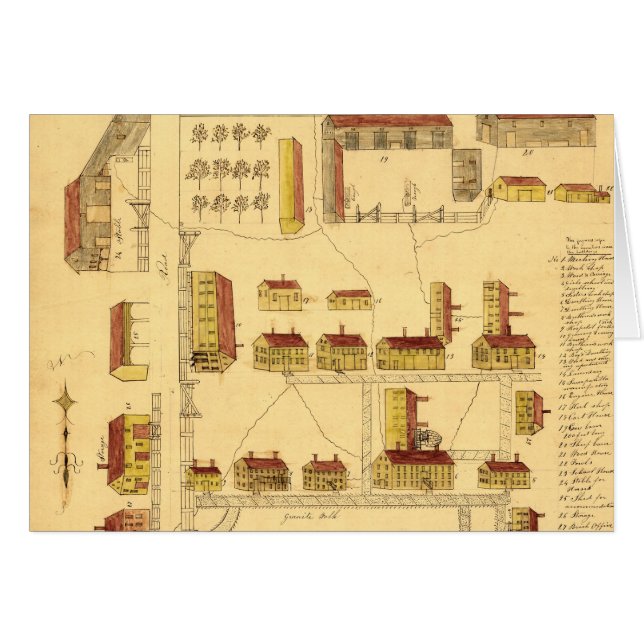 SHAKER VILLAGE MAP, 1849 (Front Horizontal)