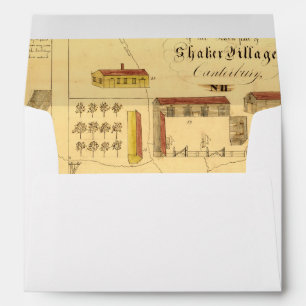 SHAKER VILLAGE MAP, 1849 ENVELOPES