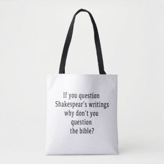 Shakespear writing tote bag