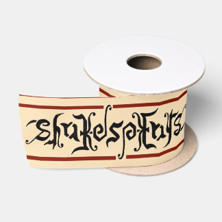 Shakespeare Ambigram Ribbon Satin Ribbon