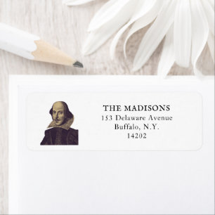 Shakespeare Bookish Performing Arts Return Address Label