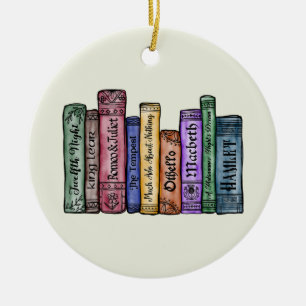 Shakespeare Books No.1 Ceramic Ornament