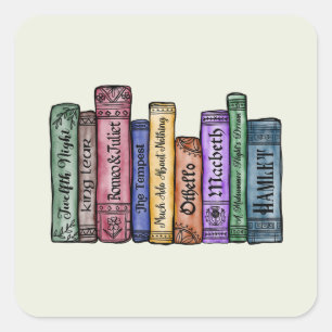 Shakespeare Books No.1 Square Sticker