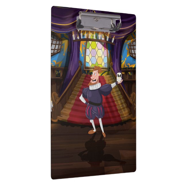 Shakespeare Cartoon Actor. Clipboard (Right)