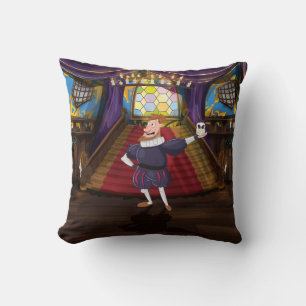 Shakespeare Cartoon Actor. Cushion
