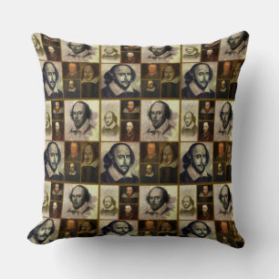Shakespeare Collage Throw Pillow