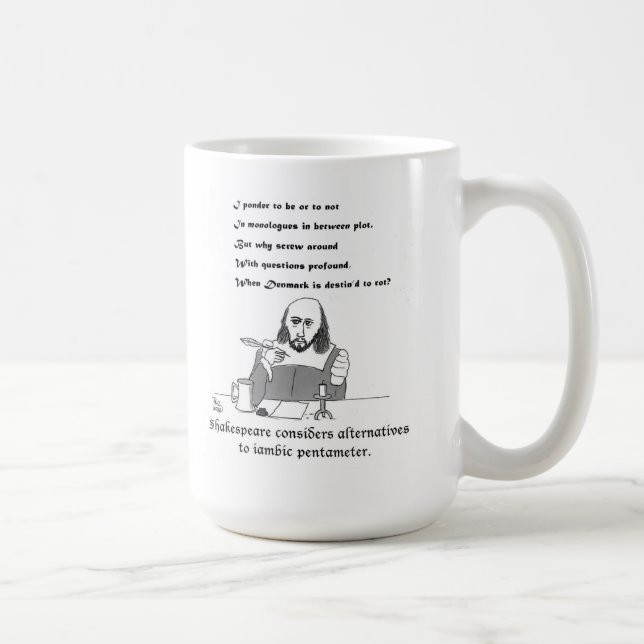 Shakespeare considers the limerick coffee mug (Right)