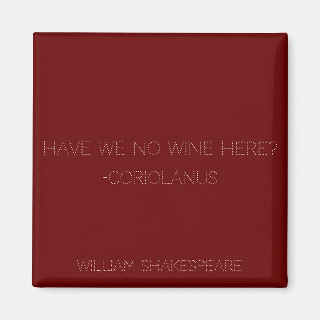 Shakespeare, Coriolanus Magnet (Front)