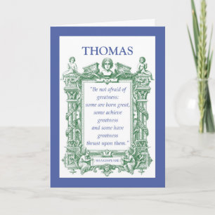Shakespeare Customisable Name Great Birthday Card