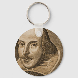 Shakespeare Droeshout Engravings Key Ring