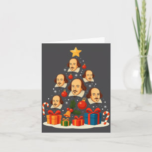 Shakespeare English Literature Christmas Tree Xmas Card