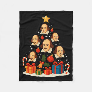 Shakespeare English Literature Christmas Tree Xmas Fleece Blanket