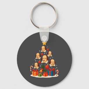 Shakespeare English Literature Christmas Tree Xmas Key Ring