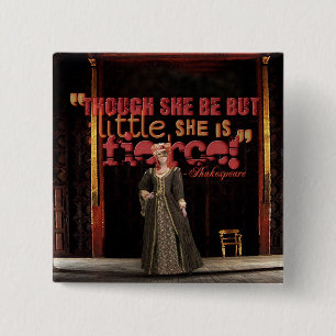 Shakespeare Fierce Quote 15 Cm Square Badge