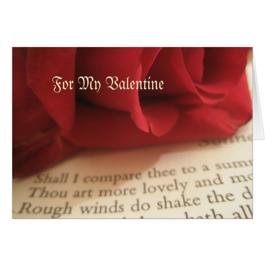 Shakespeare .. For My Valentine Card