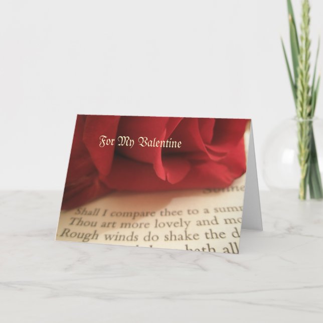 Shakespeare .. For My Valentine Holiday Card (Front)