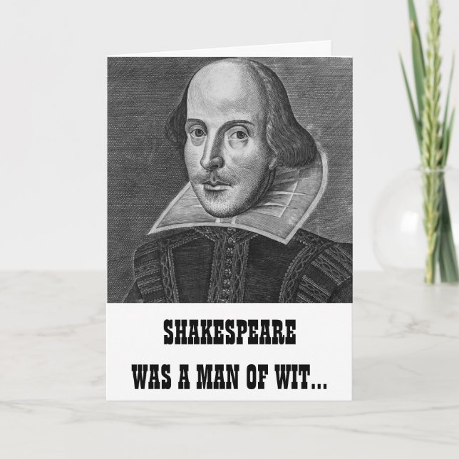 Shakespeare Funny Birthday Card (Front)