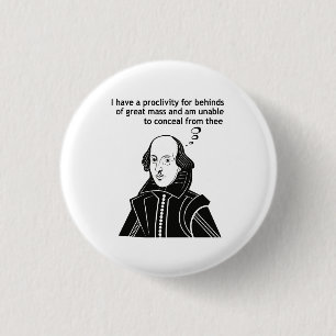 Shakespeare Funny Quote 3 Cm Round Badge
