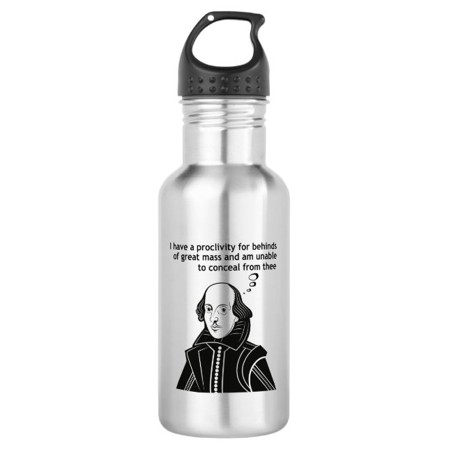 Shakespeare Funny Quote 532 Ml Water Bottle (Front)