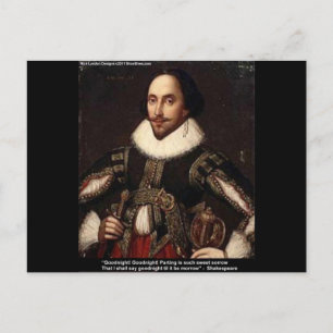 Shakespeare "Goodnight, Parting" Love Quote Gifts Postcard