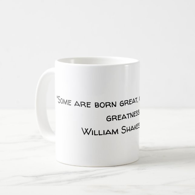 Shakespeare Greatness Twelfth Night Coffee Mug (Front Left)