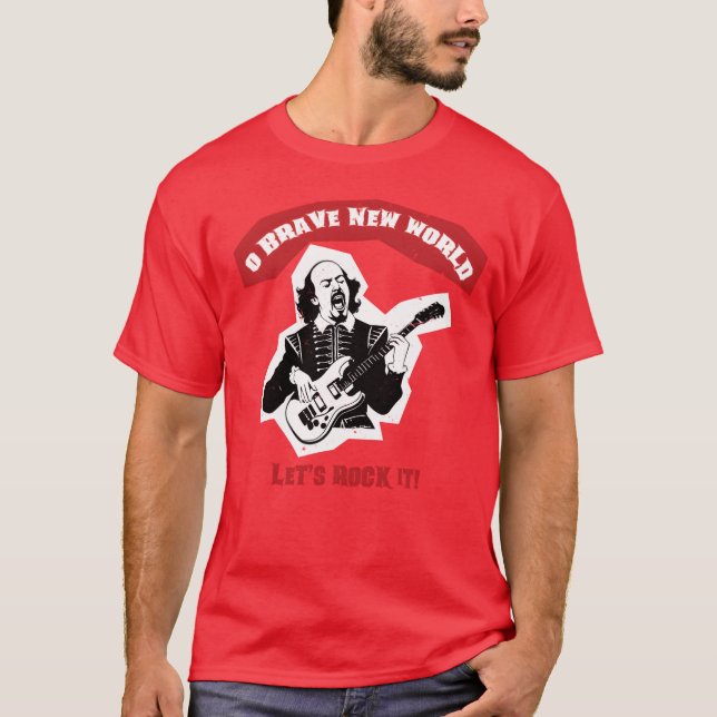 Shakespeare Guitar Rock Quote vintage T-Shirt (Front)
