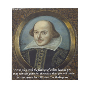 Shakespeare & His Famous Feelings Quote Notepad