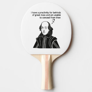 Shakespeare I Like Big Butts Ping Pong Paddle