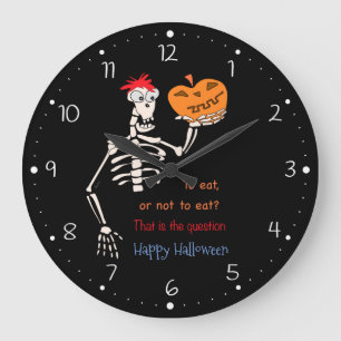 Shakespeare in Halloween Large Clock