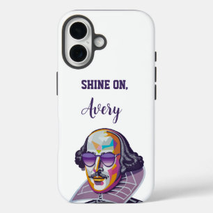Shakespeare in Shades: Modern illustration iPhone 16 Case