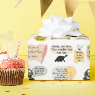 Shakespeare Inspiration Literary Bookish Theatre Wrapping Paper