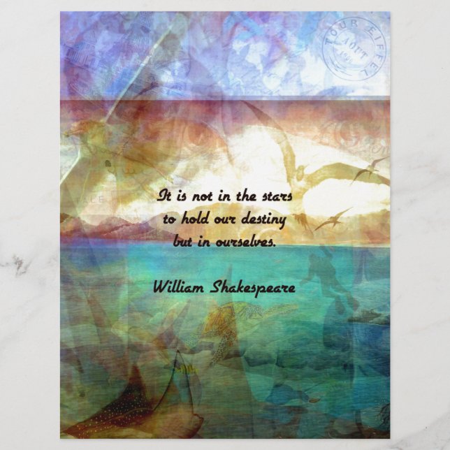 Shakespeare Inspirational Quote About Destiny (Front)