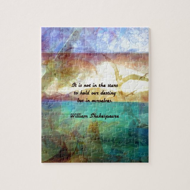 Shakespeare Inspirational Quote About Destiny Jigsaw Puzzle (Vertical)