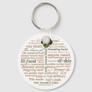 Shakespeare Insults Collection Key Ring