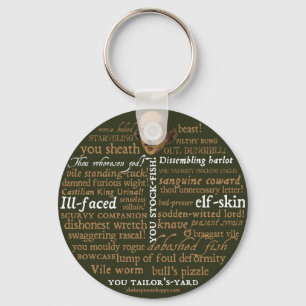Shakespeare Insults Collection Key Ring